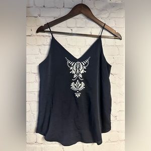Express Navy V-neck Sleeveless Blouse